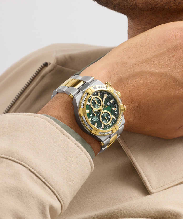 GC Z76002G9 IronForce Chrono Men's Swiss Made Green Chronograph Watch