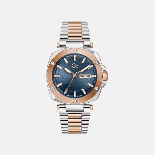 Gc Z78002G7 Nobilis Metal Men's Swiss Made Blue Analog Watch