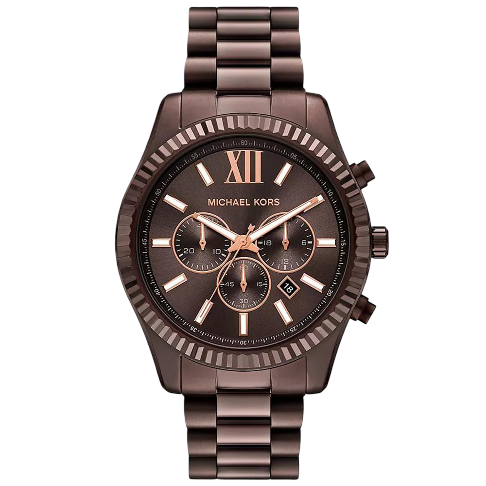 Michael Kors MK9224I Lexington Quartz Chronograph Brown Dial Brown Stainless Steel Men's Watch