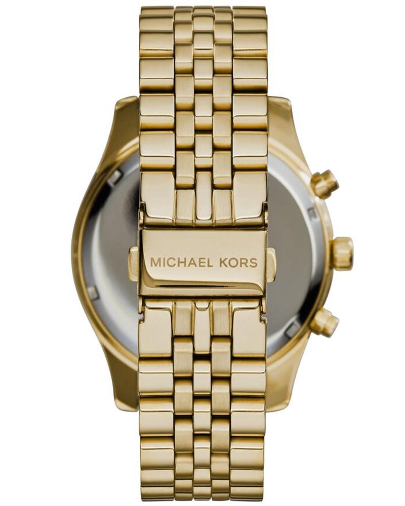 Michael Kors MK8286I Lexington Quartz Chronograph Black Dial Gold-Tone Stainless Steel Men's Watch