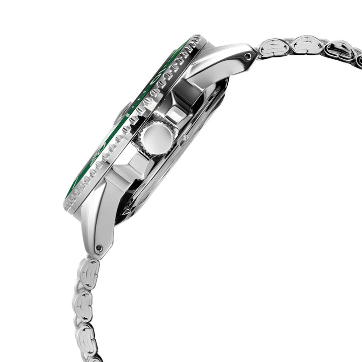 Alba AU4053X1 Men’s Automatic Watch with Forest Green Dial & Silver Stainless-Steel Strap
