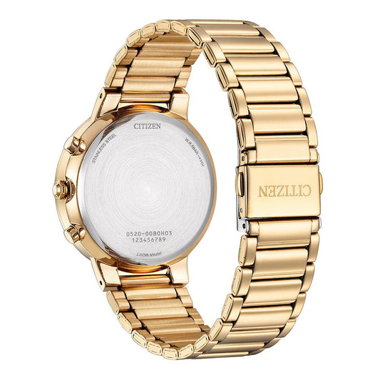 Citizen AN8223-54X Quartz Chronograph Green Dial with Rose Gold-Tone Stainless Steel Watch for Men