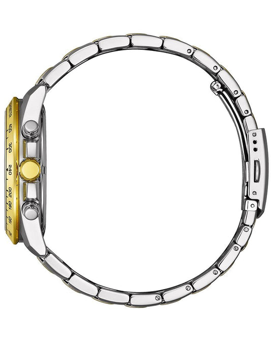 Citizen AN8234-58X Quartz Chronograph Green Dial with Two-Tone Stainless Steel Watch for Men