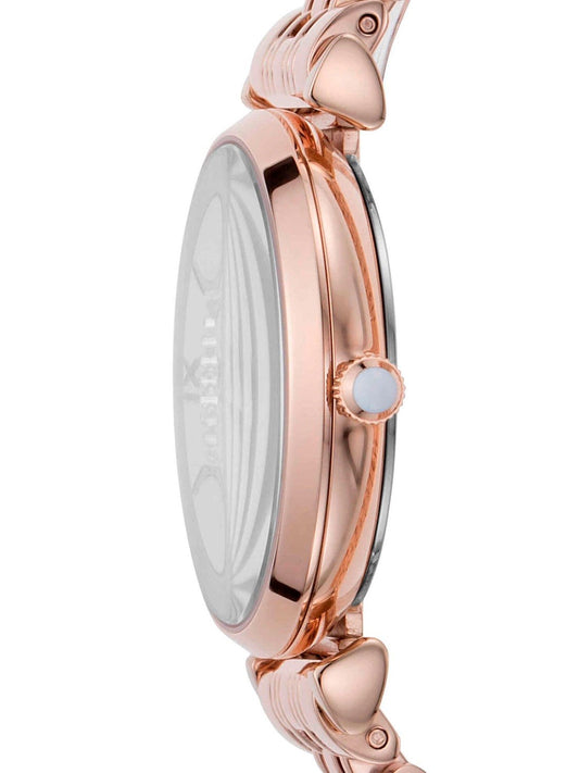 Emporio Armani AR11244 Gianni T-Bar Women's Rose Gold Stainless Steel Analog Quartz Watch 32mm | Luxury Designer Watch