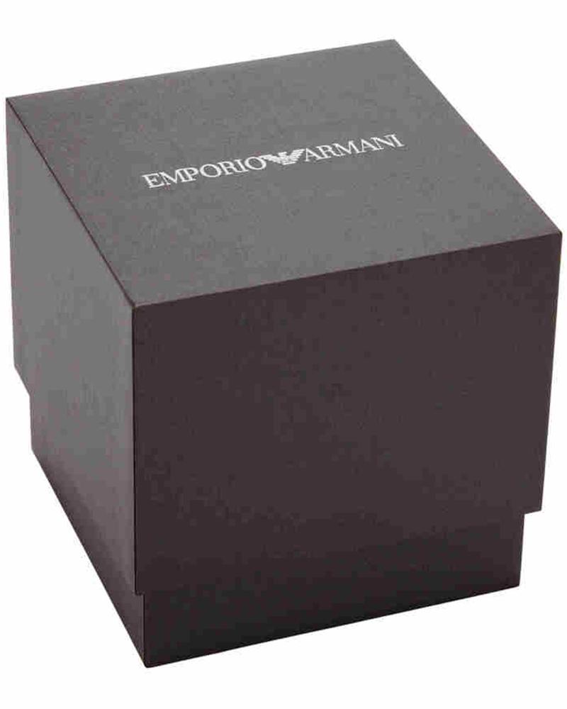Emporio Armani AR11680I World Explorer Men's Solar Chronograph Black Dial Two-Tone Stainless Steel Watch