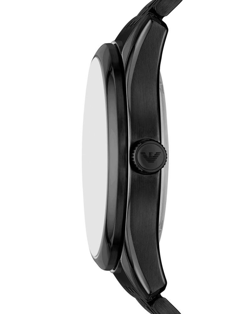 Emporio Armani AR60093 Automatic Analog Men’s Watch with Black Skeleton Dial, Black Stainless Steel Bracelet