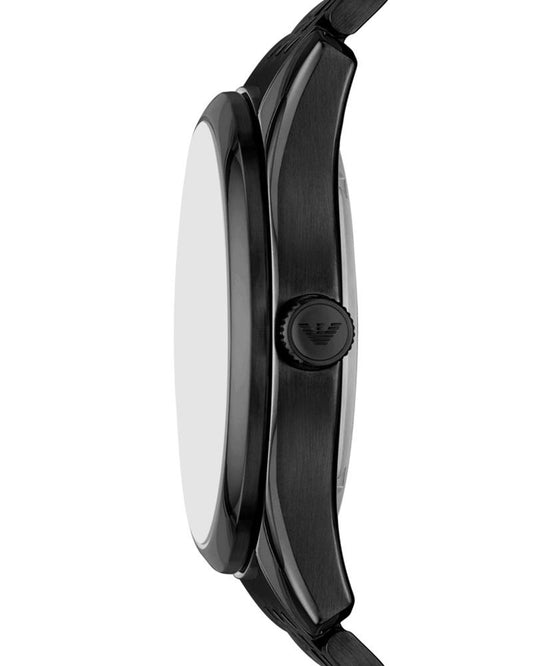 Emporio Armani AR60093 Automatic Analog Men’s Watch with Black Skeleton Dial, Black Stainless Steel Bracelet