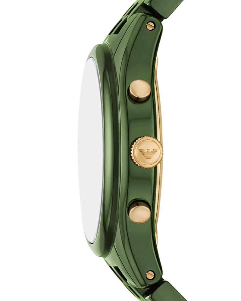Emporio Armani AR70017I  Men Green Watch Quartz Analog Chronograph Watch For Men