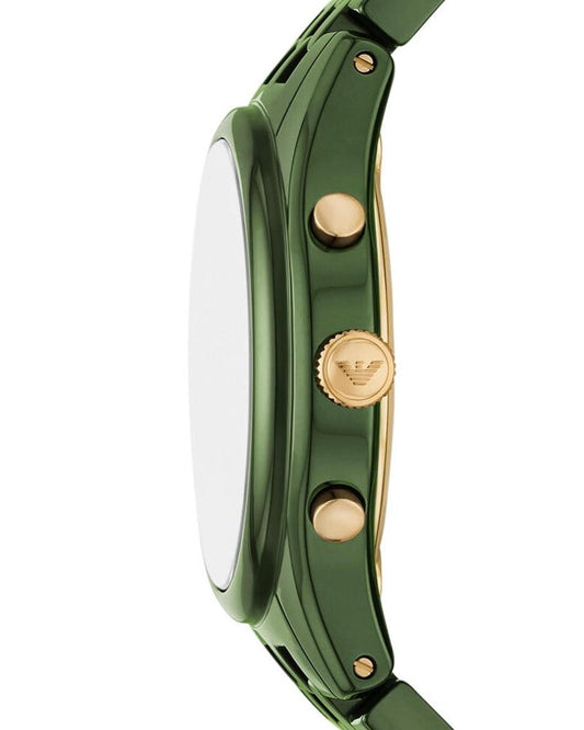 Emporio Armani AR70017I  Men Green Watch Quartz Analog Chronograph Watch For Men