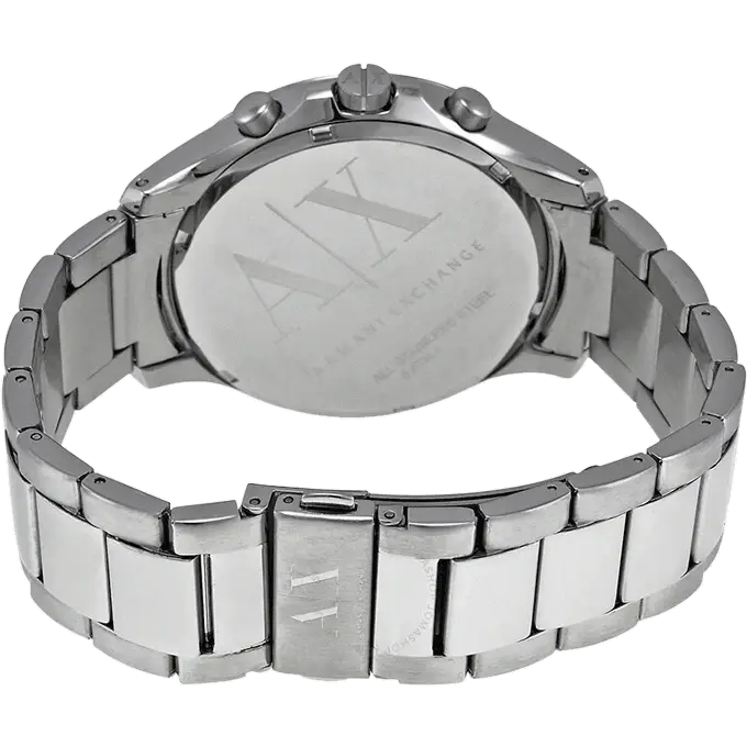 AX2163 Armani Exchange Black Dial Silver Analog Quartz Chronograph Watch