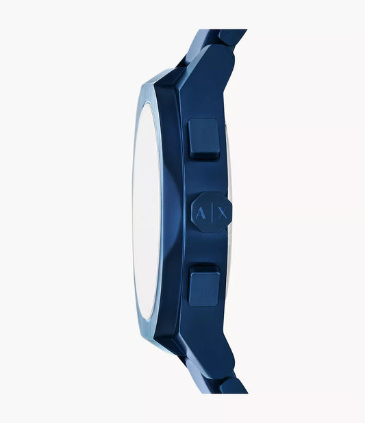 Armani Exchange AX4189I Men's Quartz Chronograph Watch Blue Dial Blue Stainless Steel Strap