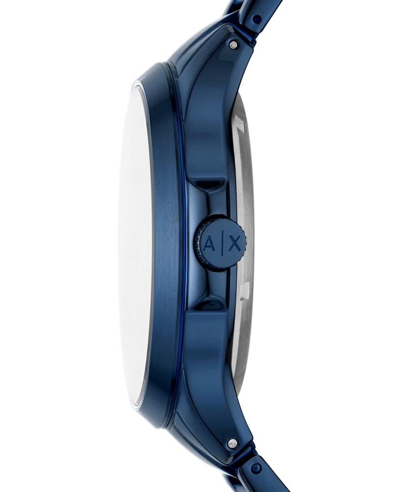 Armani Exchange AX2457I Men's Automatic Skeleton Watch Blue Dial Blue Stainless Steel Bracelet