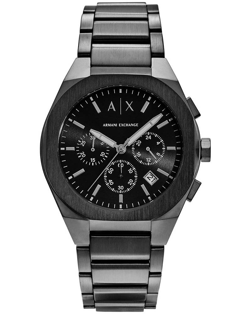 Armani Exchange AX4183I Men's Quartz Chronograph Watch Black Dial Black Stainless Steel Strap