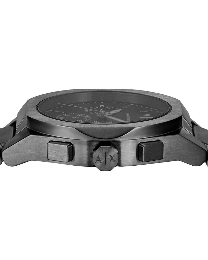 Armani Exchange AX4183I Men's Quartz Chronograph Watch Black Dial Black Stainless Steel Strap