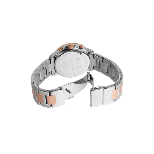 Armani Exchange AX4331I Women's Quartz Chronograph Watch Silver Mother of Pearl Dial Two-Tone Stainless Steel