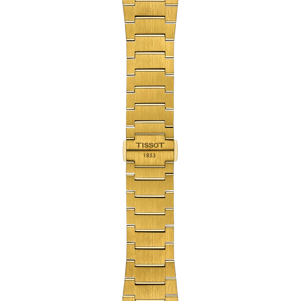 Tissot T1374103302100 Men Analog Quartz Watch with Champagne Dial, Yellow Gold & Stainless Steel Bracelet