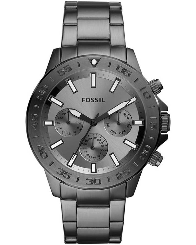 Fossil BQ2491 Bannon Men's Smoke Stainless Steel Multifunction Watch