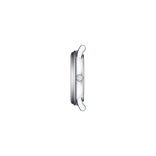 Tissot T1222231103300 Carson Premium Moonphase Silver Dial Stainless Steel Band Women Analog Quartz Watch 32 mm