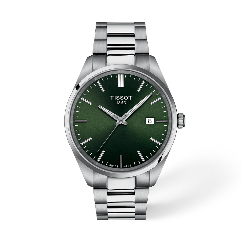 Tissot 1504101109100 PR 100 40mm Swiss Quartz Green Dial Stainless Steel Men's Watch