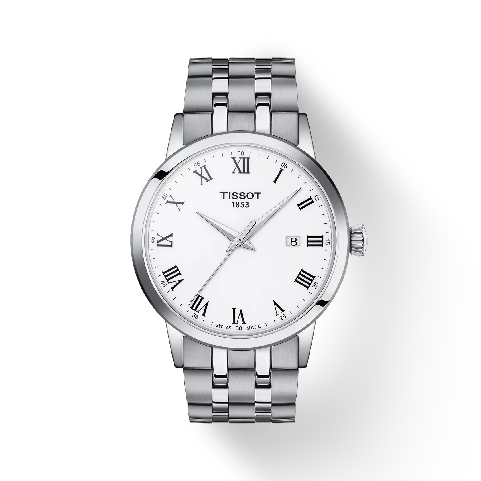 Tissot T1294101101300 White Dial 42 mm Men’s Swiss Quartz Classic Dream Watch – Stainless Steel Case & Bracelet, Sapphire Crystal