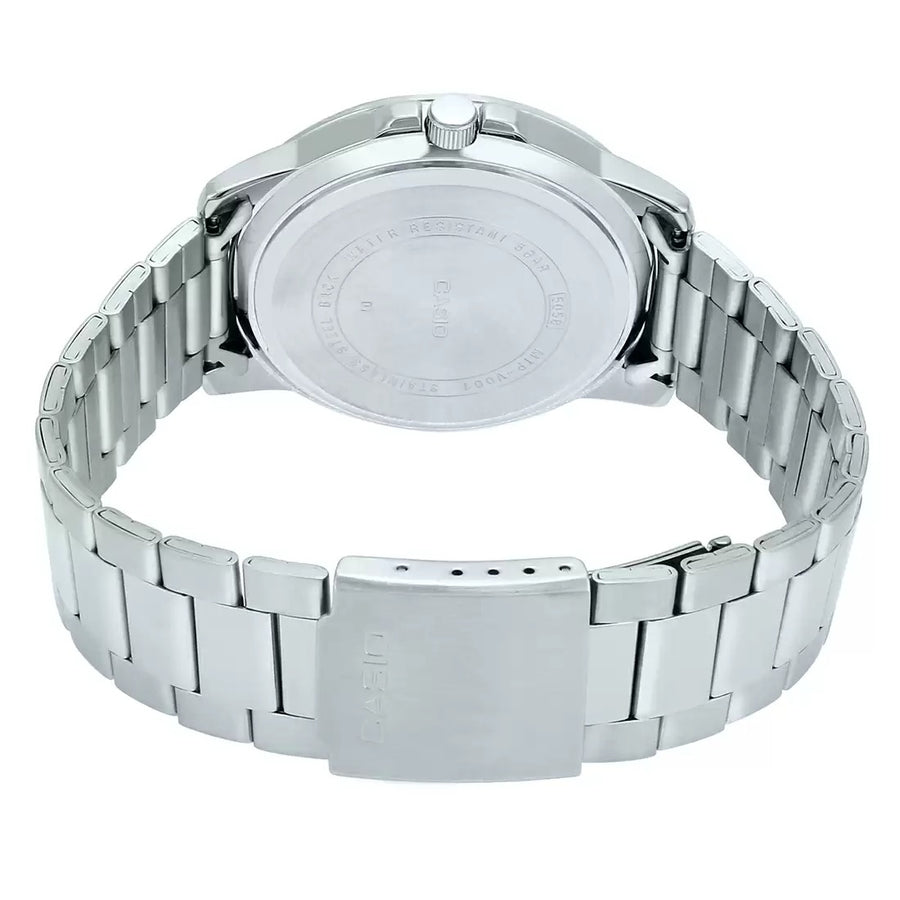 Casio A1361 Enticer Men’s Analog Quartz Watch with Black Dial & Silver Stainless Steel Bracelet