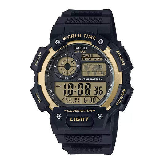 Casio D151 Youth Series Digital Quartz Men’s Watch with World Time & 10-Year Battery