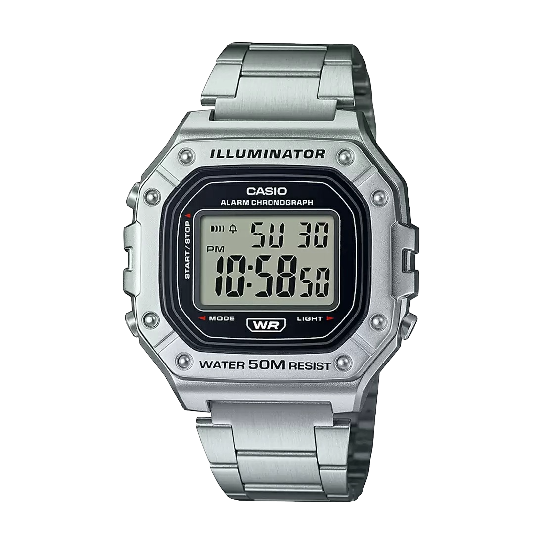 Casio D227 Digital LCD Silver Stainless Steel Unisex Casual Watch