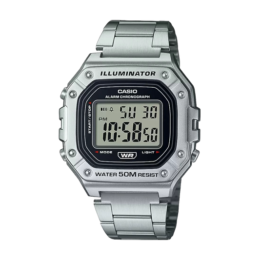 Casio D227 Digital LCD Silver Stainless Steel Unisex Casual Watch