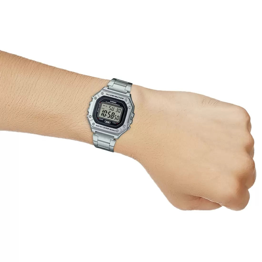 Casio D227 Digital LCD Silver Stainless Steel Unisex Casual Watch
