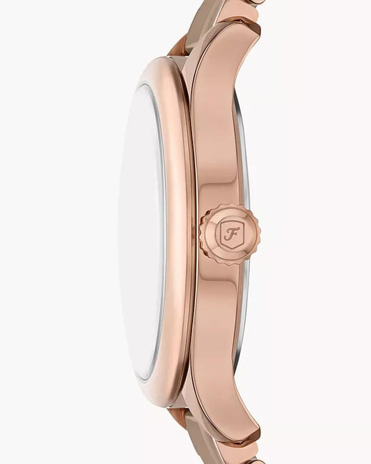 Fossil CE1133 Women Quartz Brown Dial Rose-Gold & Brown Ceramic Gilmore Watch (Copy)