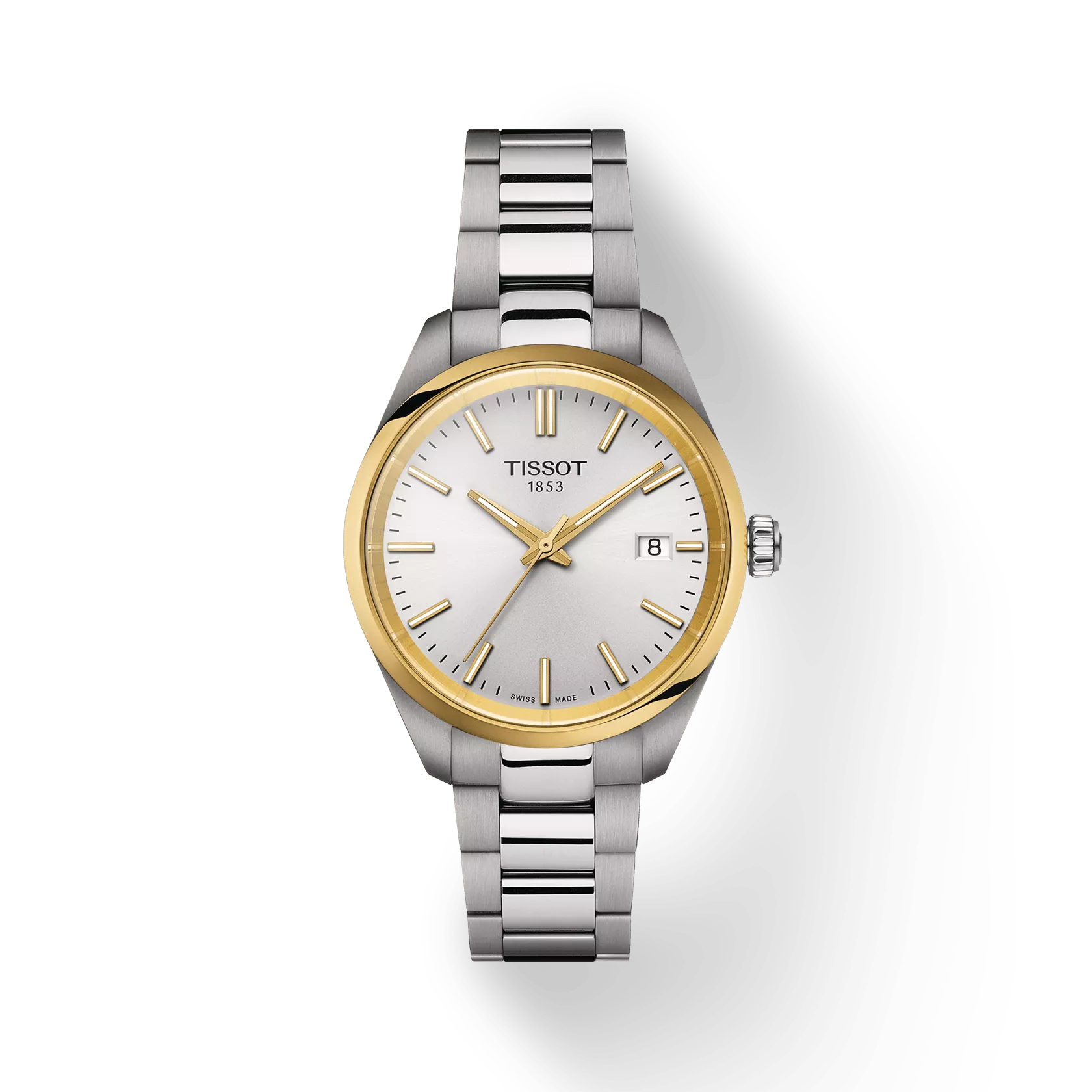 Tissot T1502102103100 PR 100 Swiss Quartz Analog Silver Dial 38mm Stainless Steel Case Stainless Steel Bracelet Female Watch