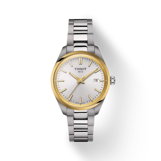 Tissot T1502102103100 PR 100 Swiss Quartz Analog Silver Dial 38mm Stainless Steel Case Stainless Steel Bracelet Female Watch