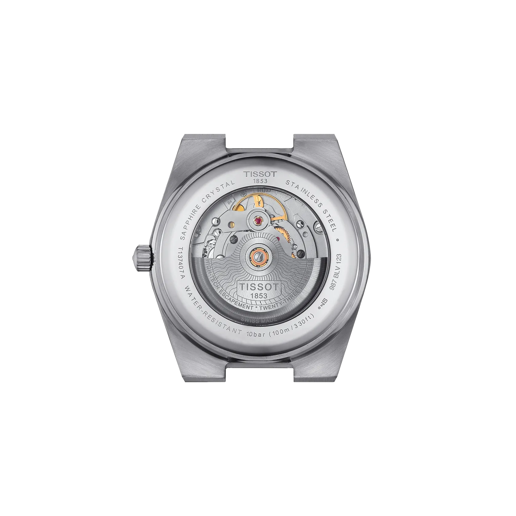 Tissot T1374071105100 PRX Powermatic 80 Black Dial Stainless Steel Band Men Analog Automatic Watch 40 mm Swiss Made