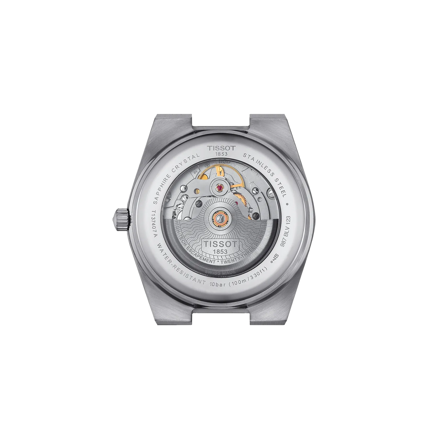 Tissot T1374071105100 PRX Powermatic 80 Black Dial Stainless Steel Band Men Analog Automatic Watch 40 mm Swiss Made