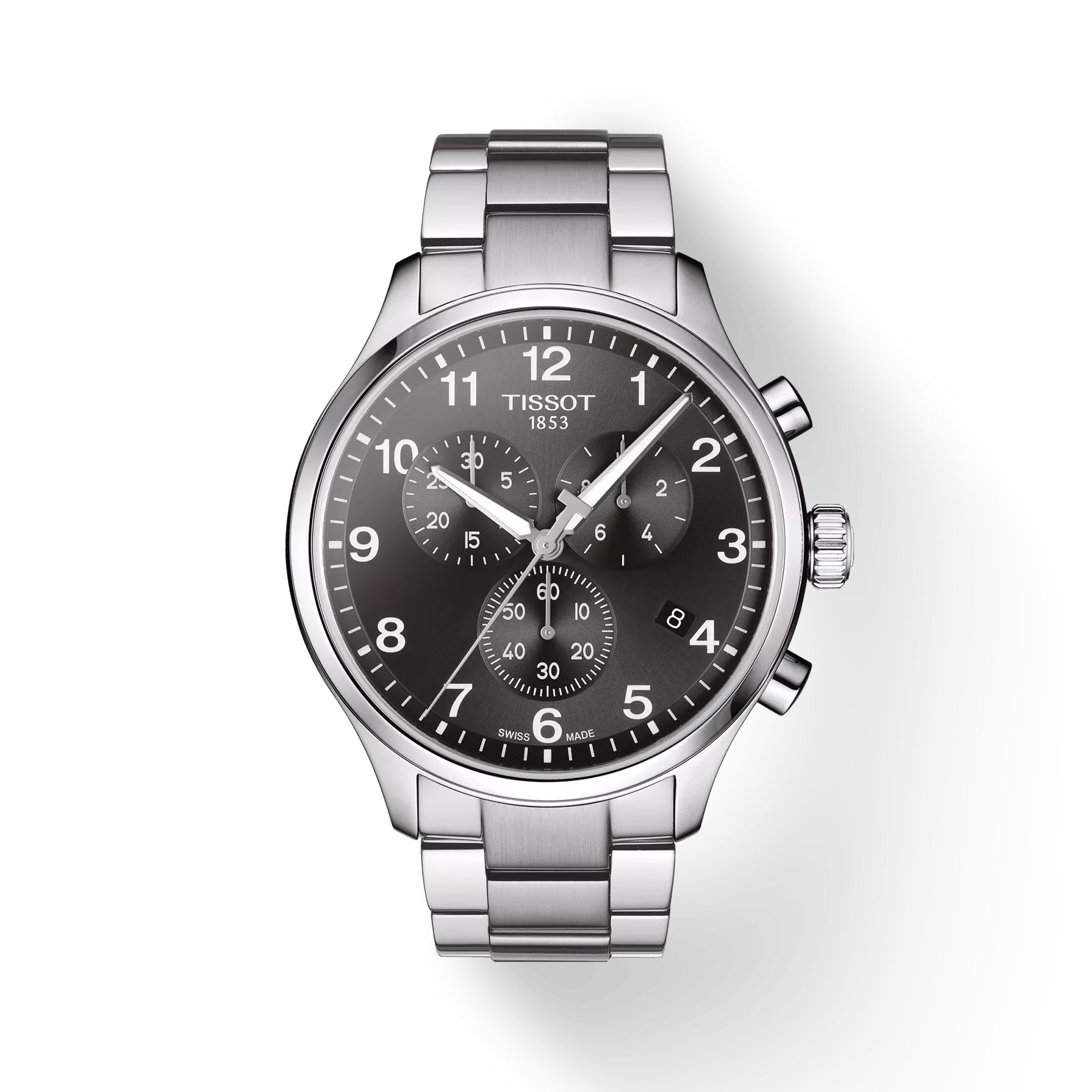 Tissot T1166171105701 Black Dial 45 mm Men’s Swiss Quartz Chronograph Watch – Stainless Steel Case & Bracelet, Sapphire Crystal