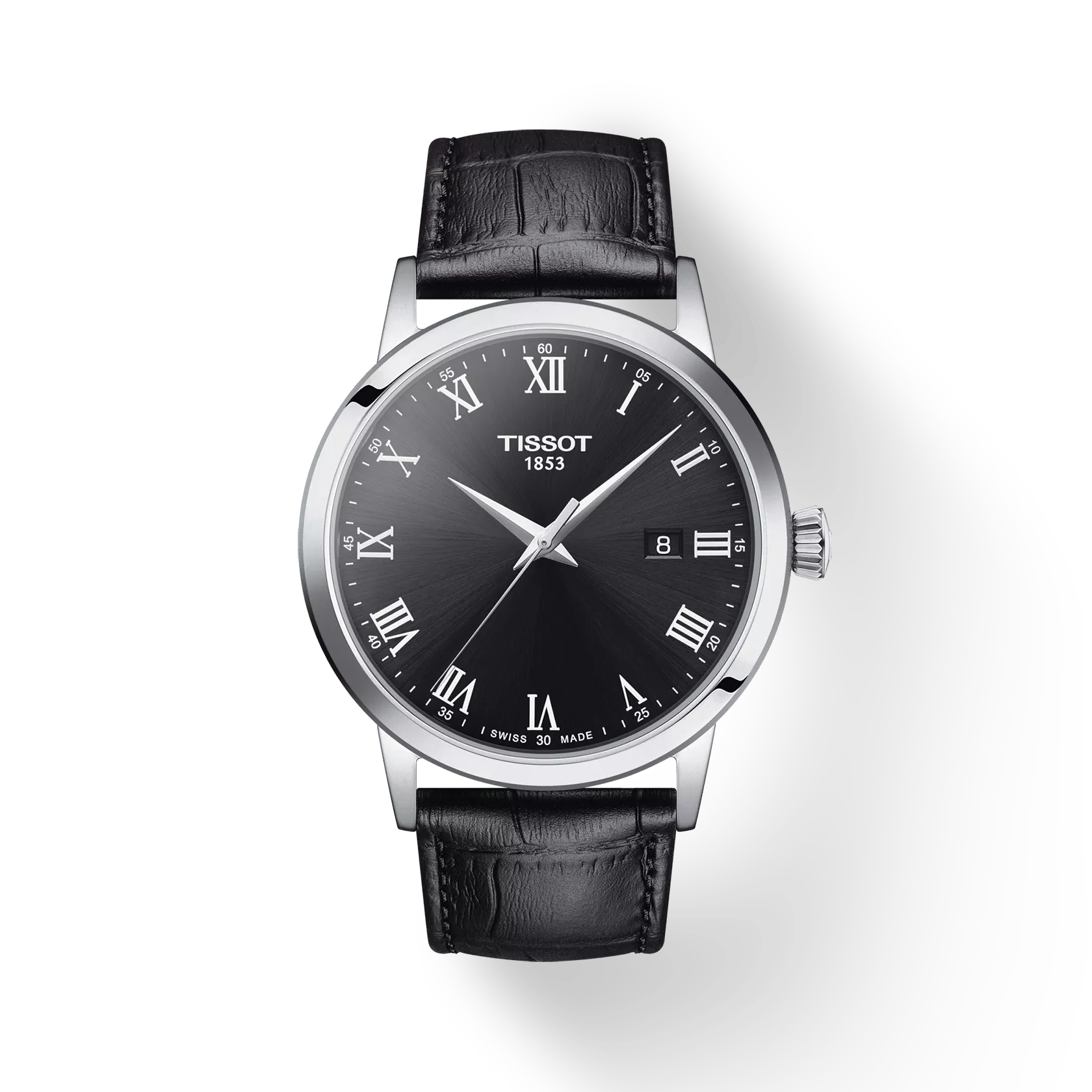 Tissot T1294101605300 Black Dial 42 mm Men’s Swiss Quartz Classic Dream Watch – Stainless Steel Case, Black Leather Strap, Sapphire Crystal