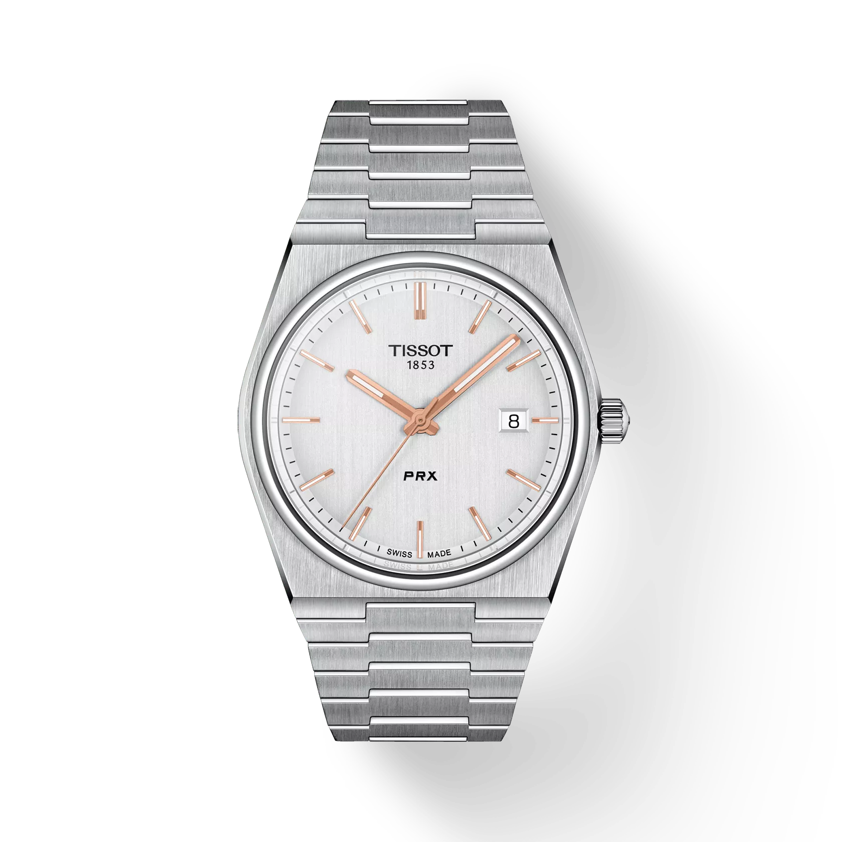 Tissot T1374101103100 Silver Dial 40 mm Men’s Swiss Quartz PRX Watch – Stainless Steel Case & Bracelet, Sapphire Crystal