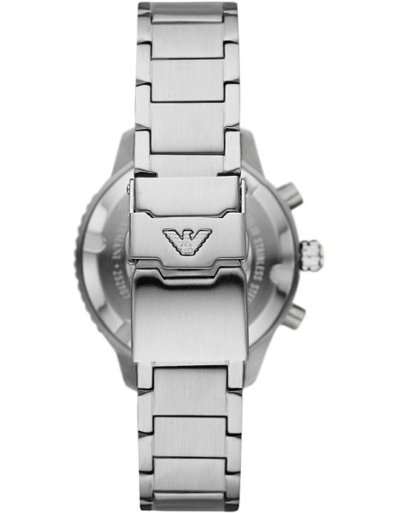 Emporio Armani AR11500 Men's Green Dial Silver Stainless Steel Chronograph Quartz Watch 43mm | Luxury Designer Watch
