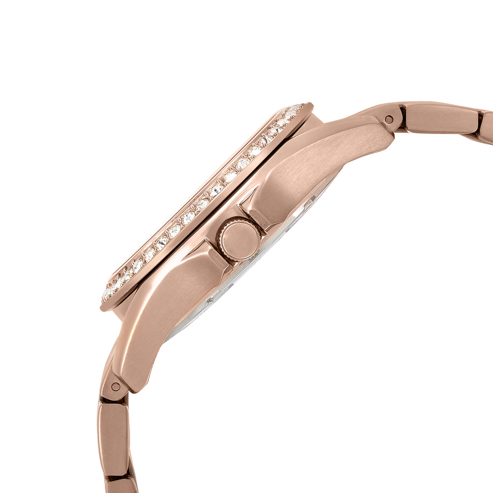 Fossil ES2811I Women's Quartz Multifunction Watch Rose Gold Dial Rose Gold Stainless Steel Strap