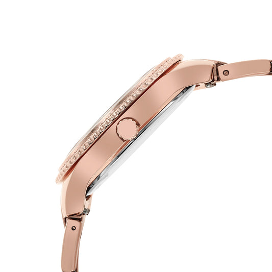 Fossil ES5109 Women's Quartz Multifunction Watch Brown Dial Rose Gold Stainless Steel Strap