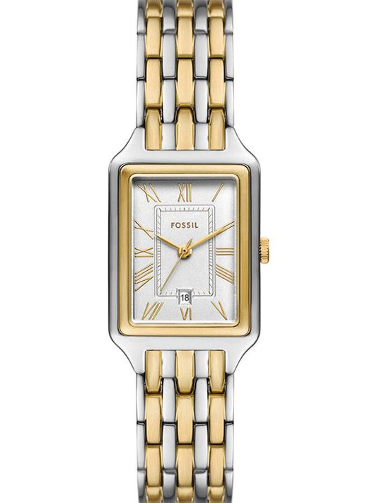 Fossil ES5368I Women's Quartz Analog Watch Silver Dial Two-Tone Stainless Steel Strap