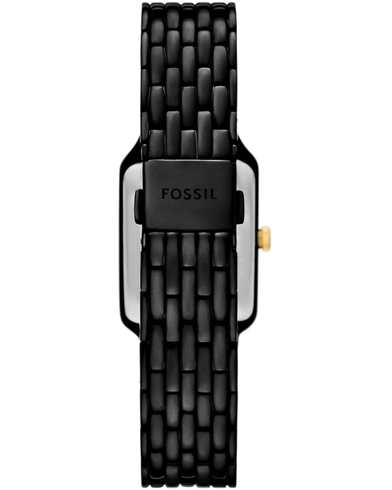 Fossil ES5385 Women's Quartz Analog Watch Black Dial Black Stainless Steel Strap