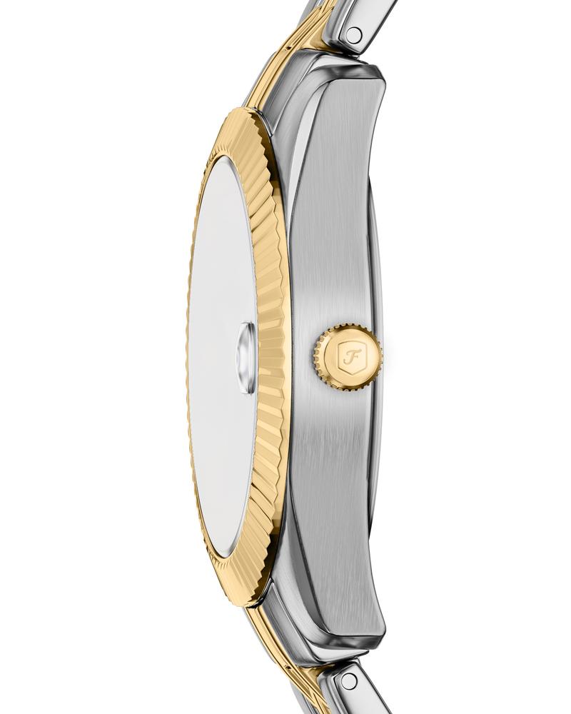 Fossil ES5443I Women's Quartz Analog Watch Blue Dial Two-Tone Stainless Steel Strap