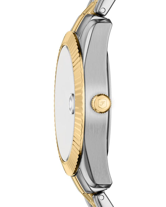 Fossil ES5443I Women's Quartz Analog Watch Blue Dial Two-Tone Stainless Steel Strap