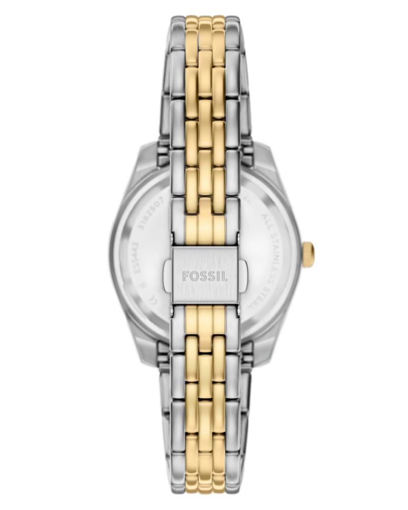Fossil ES5443I Women's Quartz Analog Watch Blue Dial Two-Tone Stainless Steel Strap