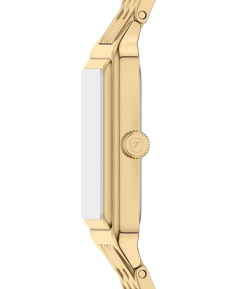 Fossil ES5452I Women's Quartz Analog Watch Green Dial Gold Stainless Steel Strap