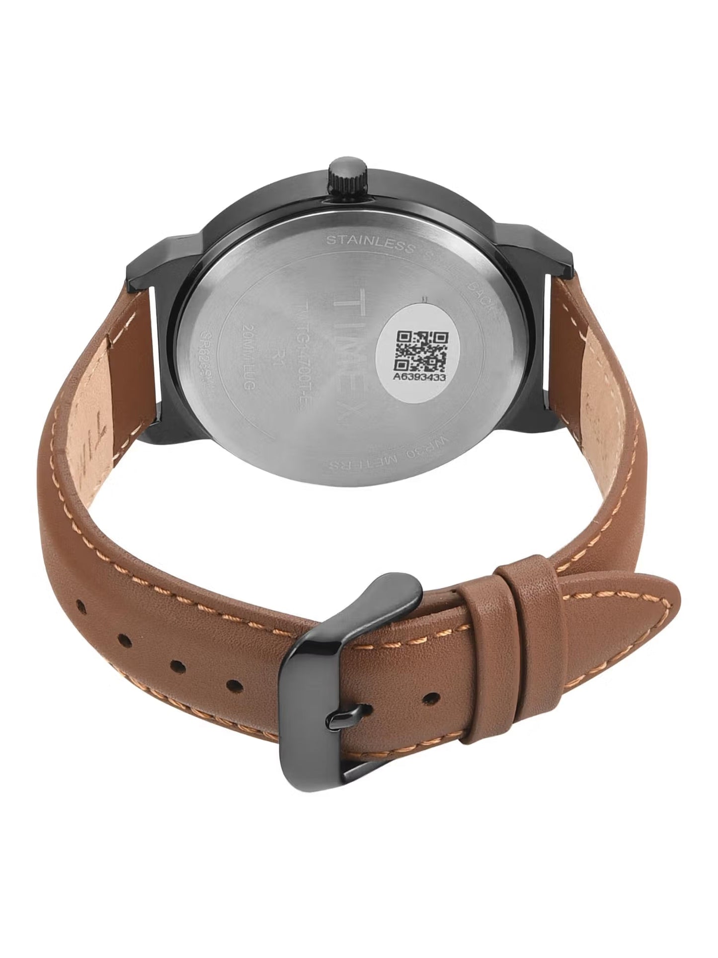Timex TWTG14700T Trendline Black Dial Men's Tan Leather Analog Watch
