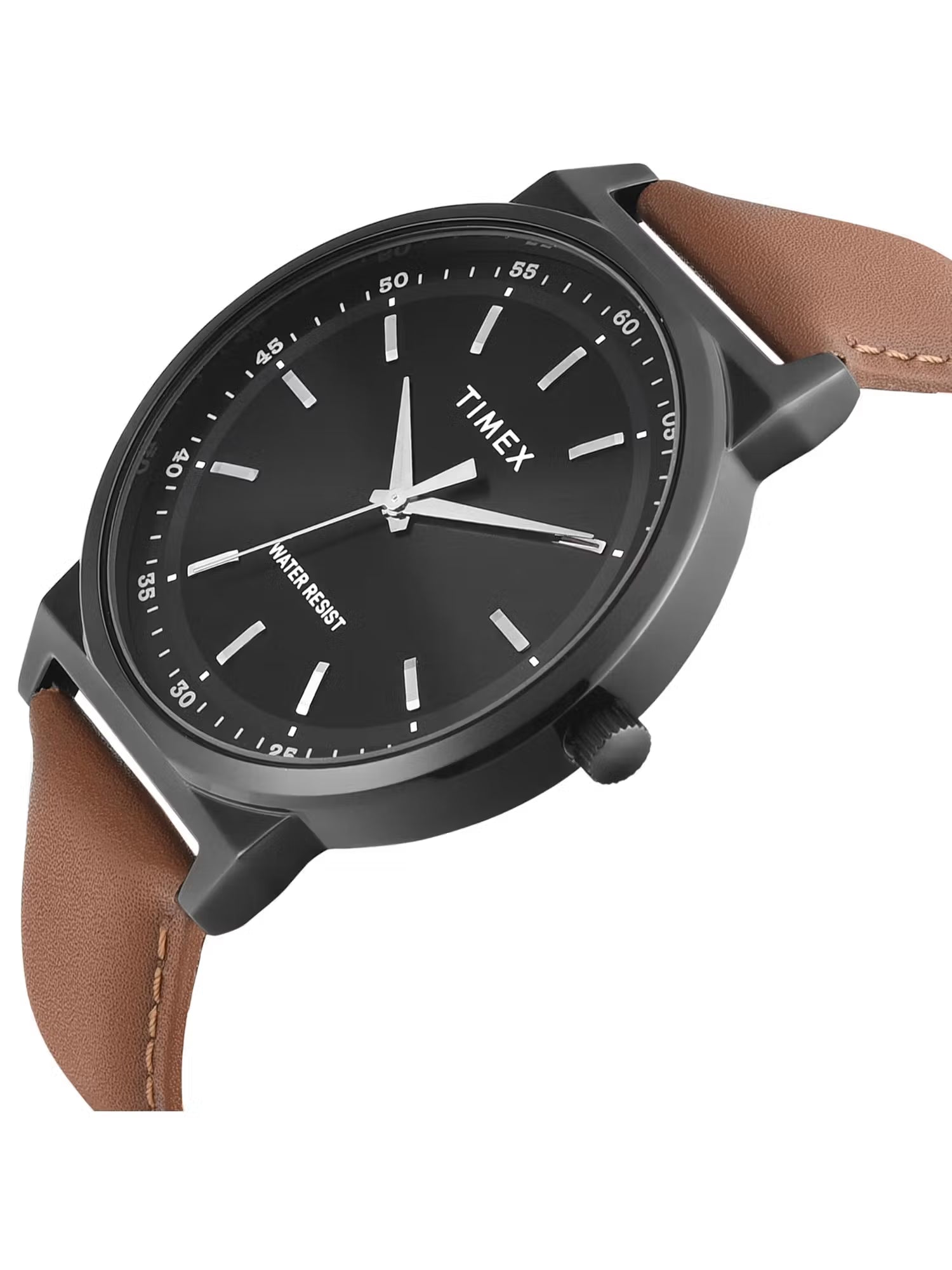 Timex TWTG14700T Trendline Black Dial Men's Tan Leather Analog Watch