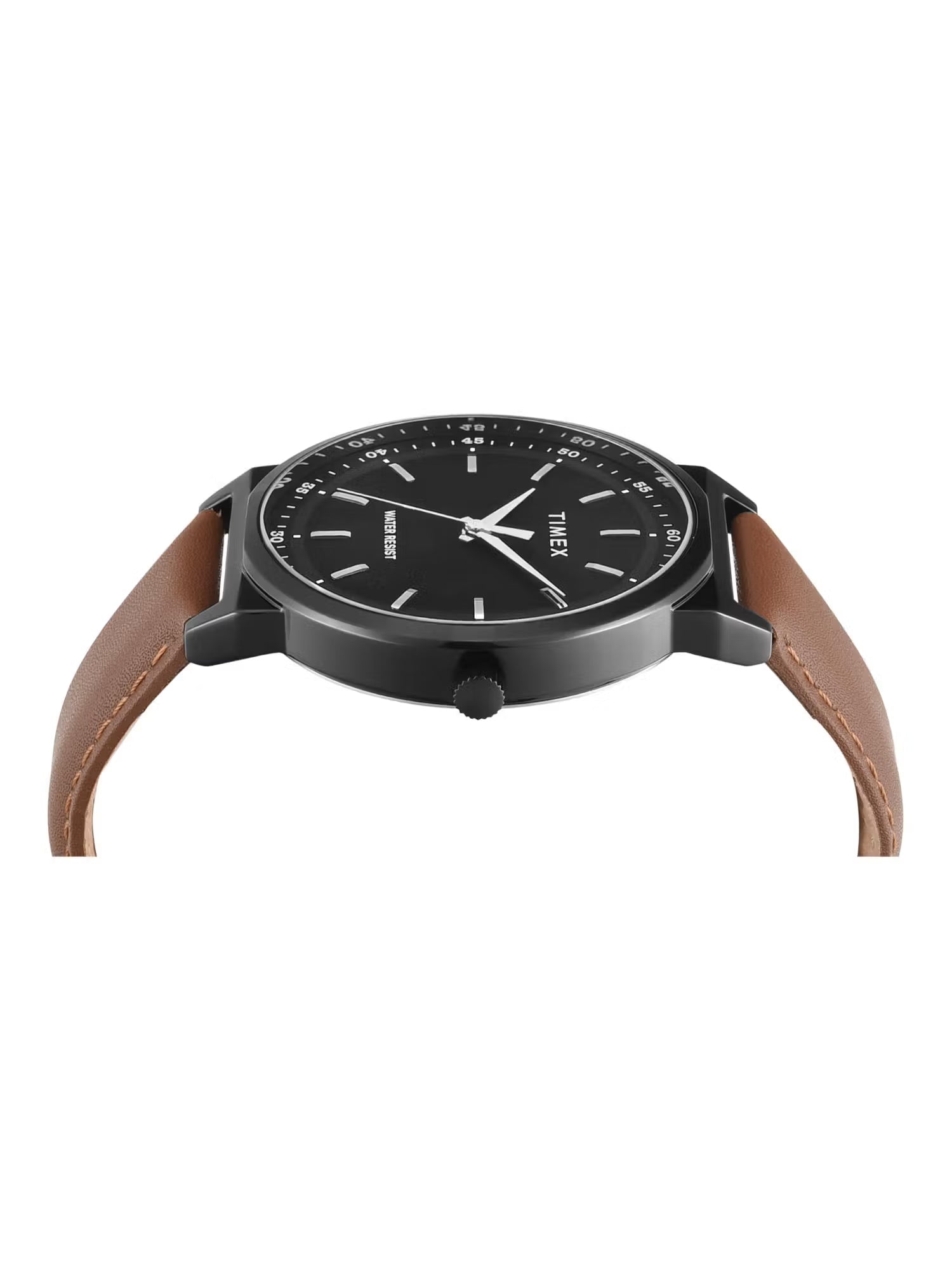 Timex TWTG14700T Trendline Black Dial Men's Tan Leather Analog Watch