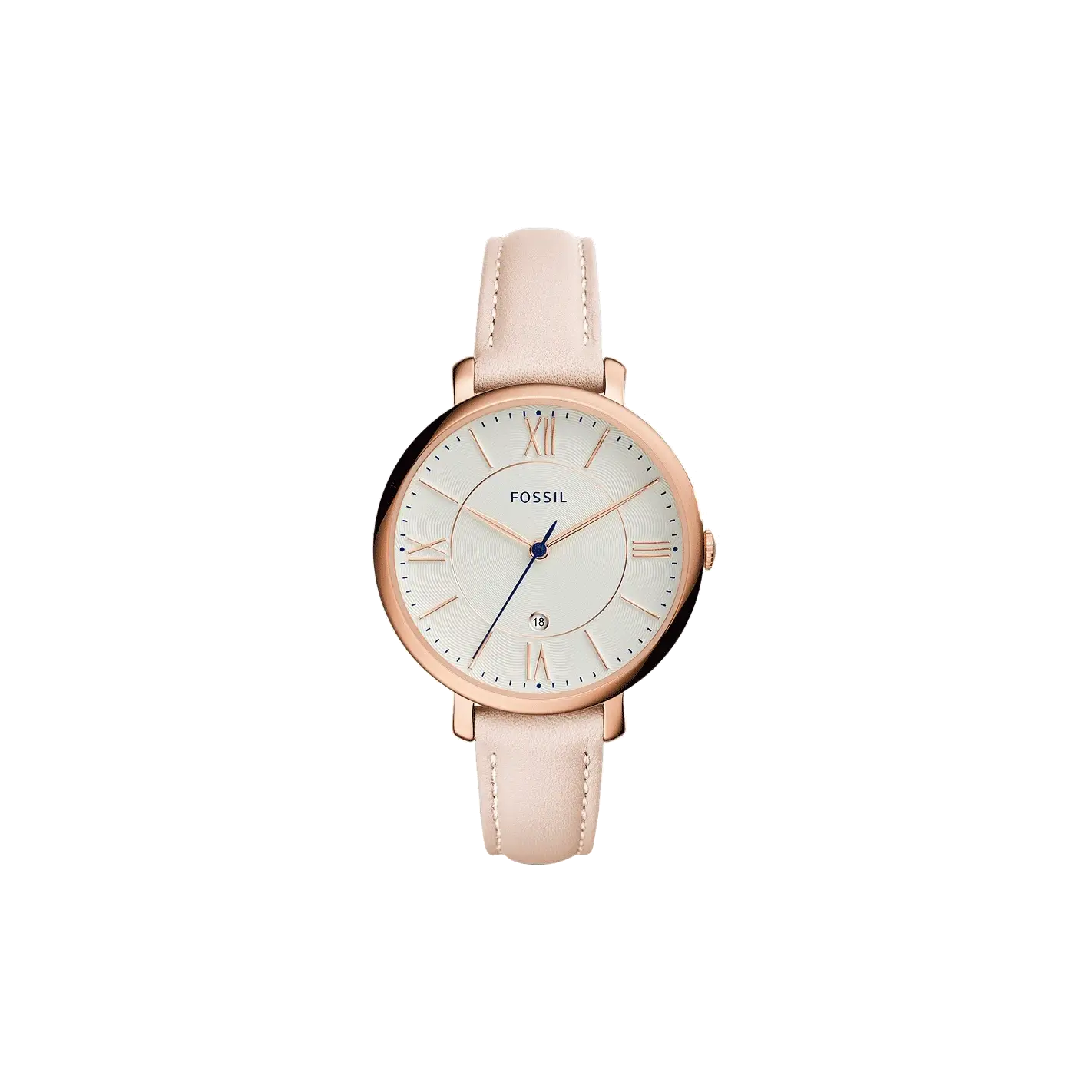 Fossil ES3988 Women's Quartz Analog Watch Silver Dial Beige Leather Strap